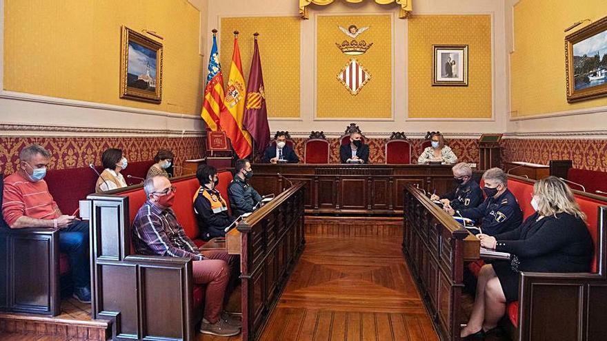 Junta de Seguridad de Cullera celebrada ayer. | LEVANTE-EMV