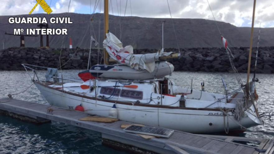 Velero que utilizó la joven catalana para desplazarse desde Cádiz hasta La Graciosa.