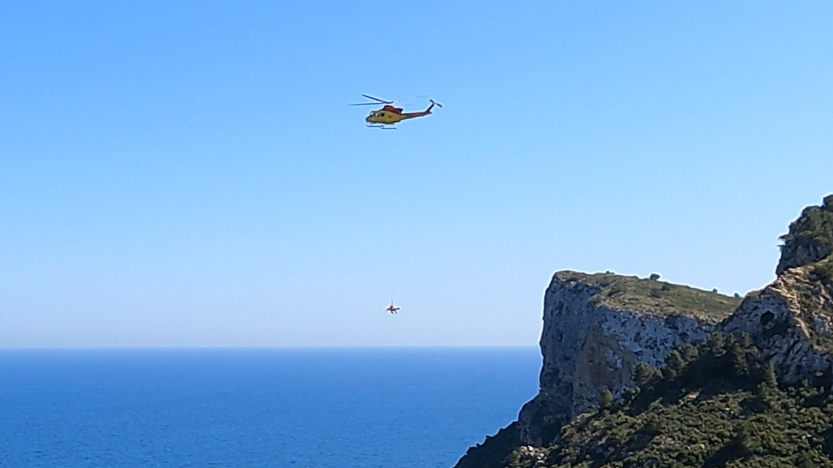 Rescate de un senderista en la cala de Llebeig