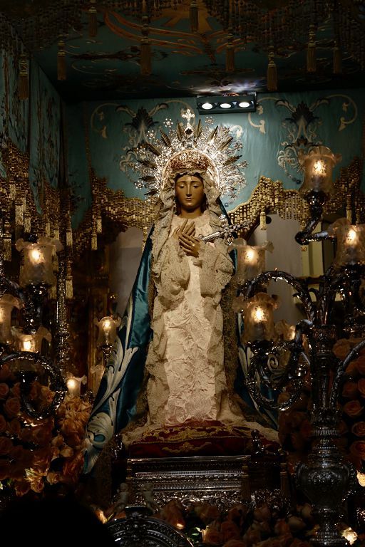 San Francisco acoge la misa en honor de la Dolorosa del Paso Azul de Lorca