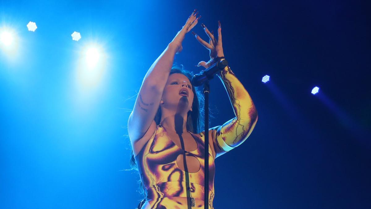 Nathy Peluso, durante el concierto que ofreció en Pilares en el Príncipe Felipe.