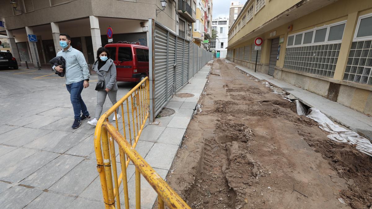 Imagen de las catas arqueológicas del Mercado de Elche que ya han sido tapadas