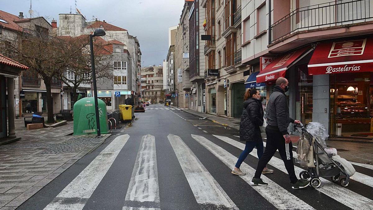 La calle Arcebispo Lago, en el centro de Vilagarcía de Arousa. |   // NOÉ PARGA