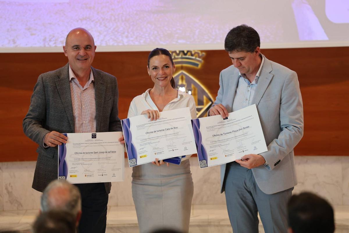 Entrega de diplomas con distinciones Sicted en el Consell de Ibiza.