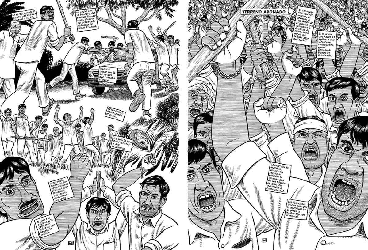 Doble página de ‘El disturbio eterno’.