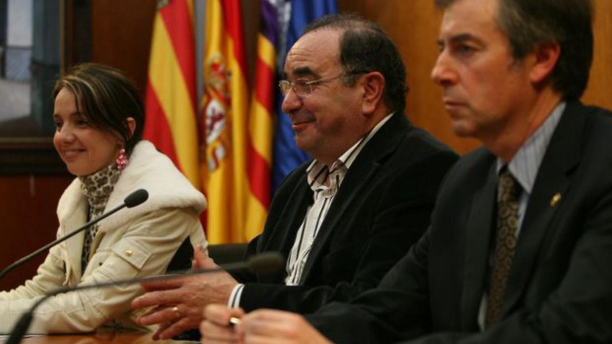 osa Puig, Pere Palau y Vicent Serra, en 2007, cuando se rescindió el contrato con la empresa de Can Blai. 