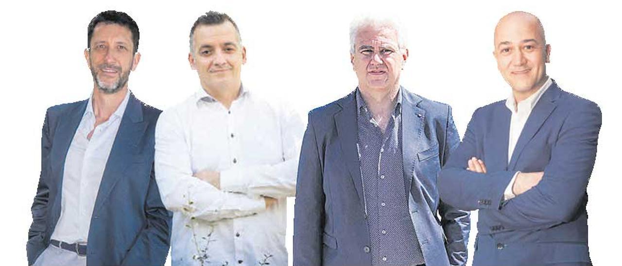 Antoni Amengual, Joan Carles Verd, Pep Melià y Antoni Salas. El primero ha roto con el trío.