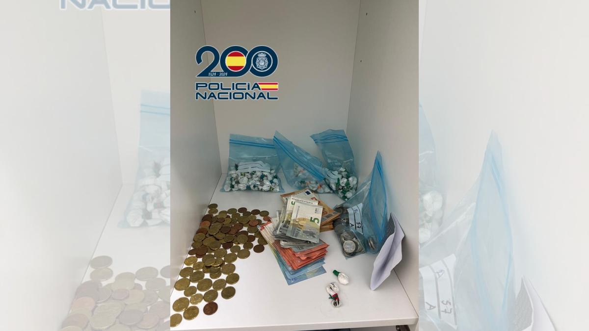 Droga y dinero intervenido por la Policía Nacional