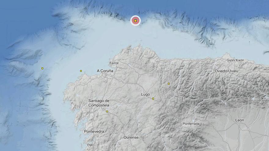 Terremoto mar adentro: 2,3 grados frente a Estaca de Bares