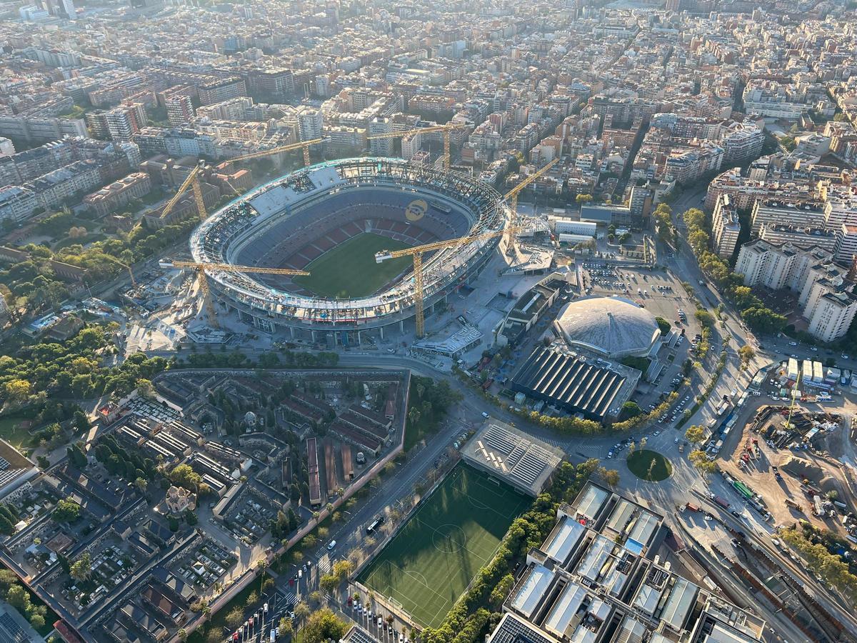 Así está el Camp Nou a siete días del estreno