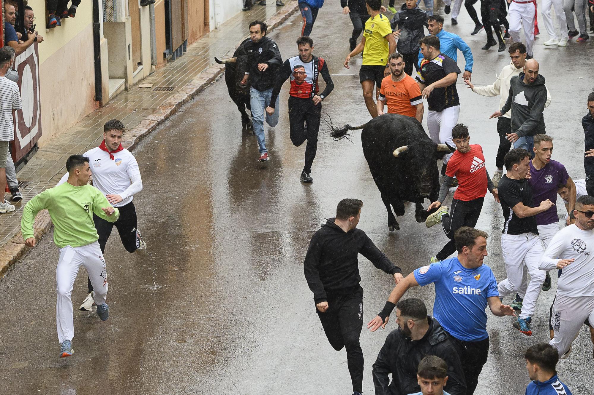 Velocidad y peligro en el histórico encierro de Victoriano del Río en la Vall d'Uixó