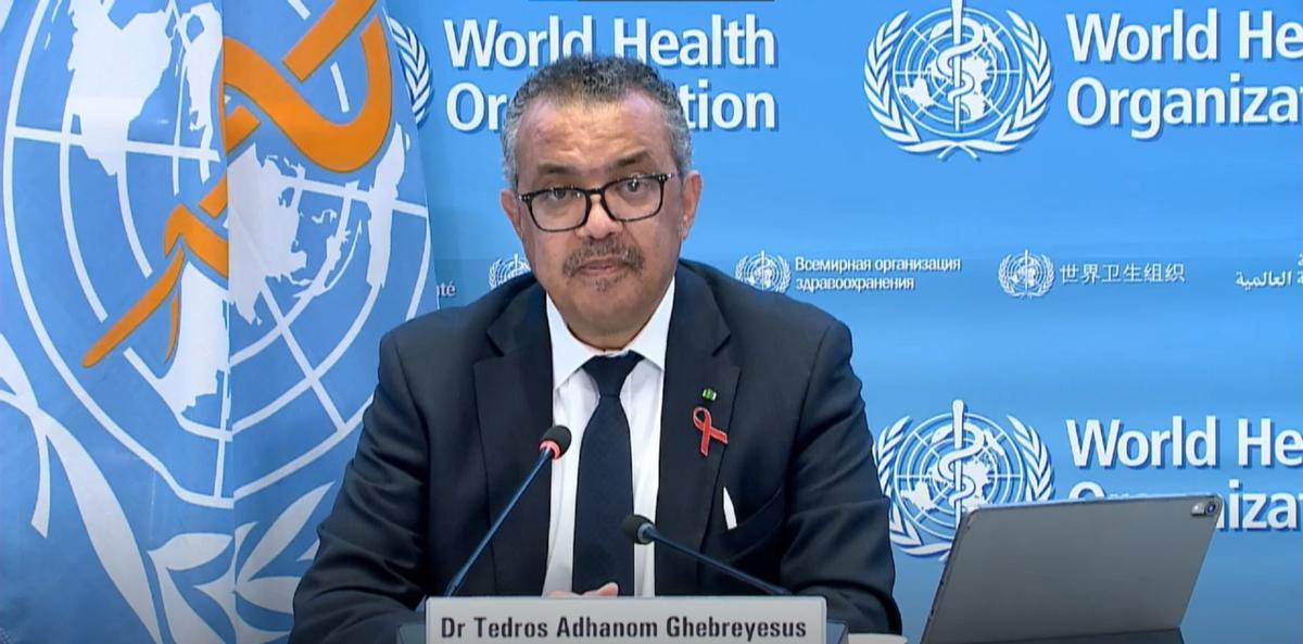 El director general de la Organización Mundial de la Salud, Tedros Adhanom Ghebreyesus.