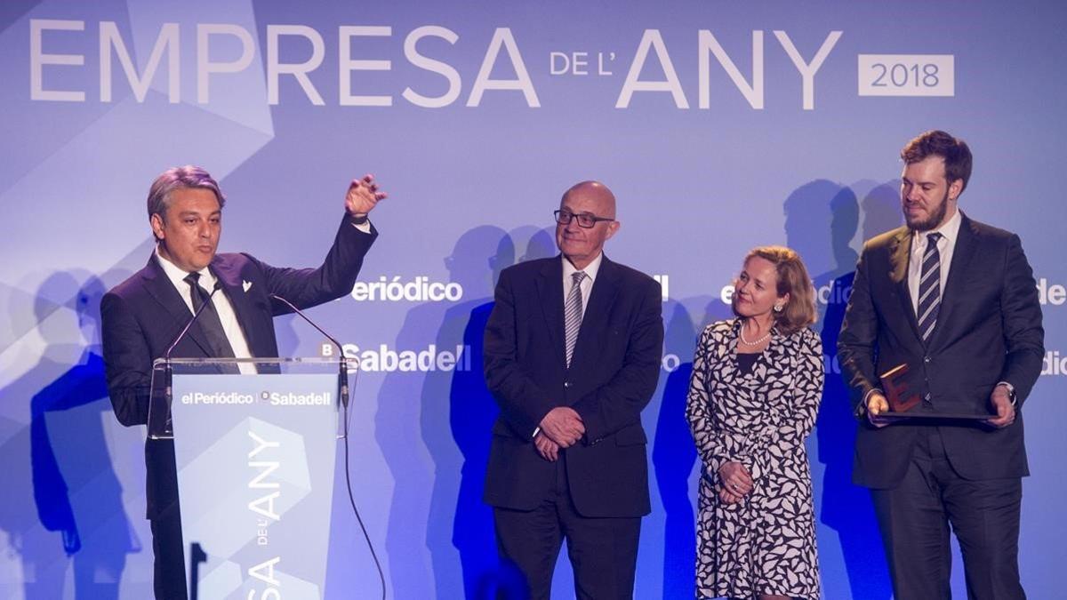 Entrega del premio Empresa del Año 2018 a Seat. Recoge el premio Luca de Meo