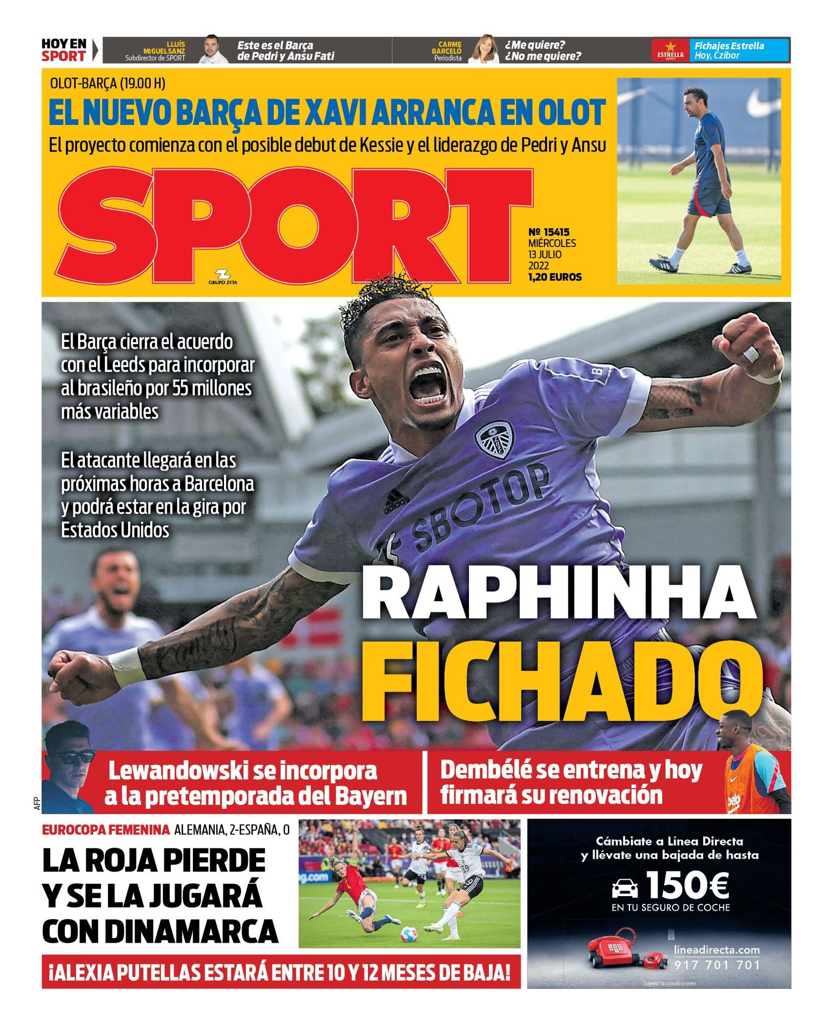 Esta es la portada de SPORT