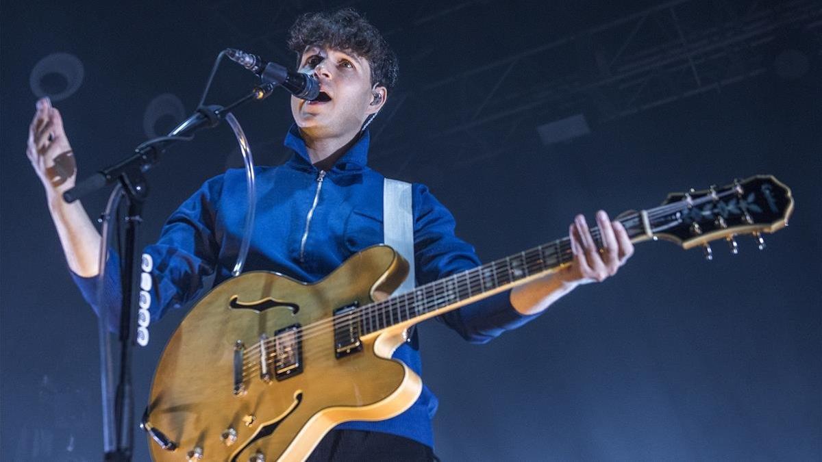 Ezra Koenig, en el concierto de Vampire Weekend en Razzmatazz