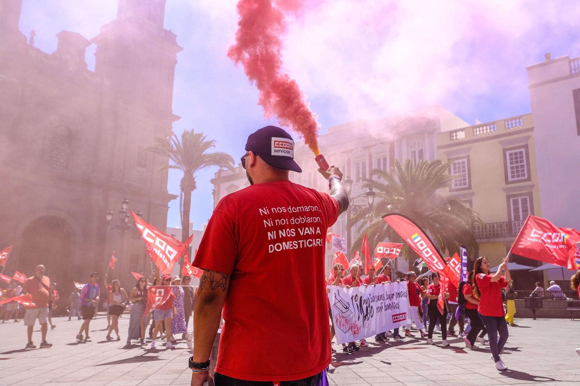 Manifestación por el Primero de Mayo en Las Palmas de Gran Canaria