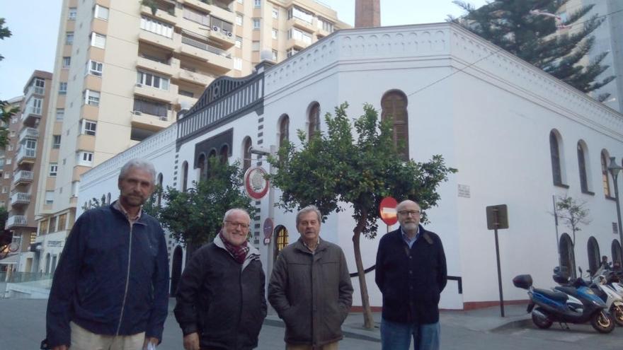 La chimenea de la antigua fábrica de electricidad de la Málaga, construida en 1896, en la actualidad.