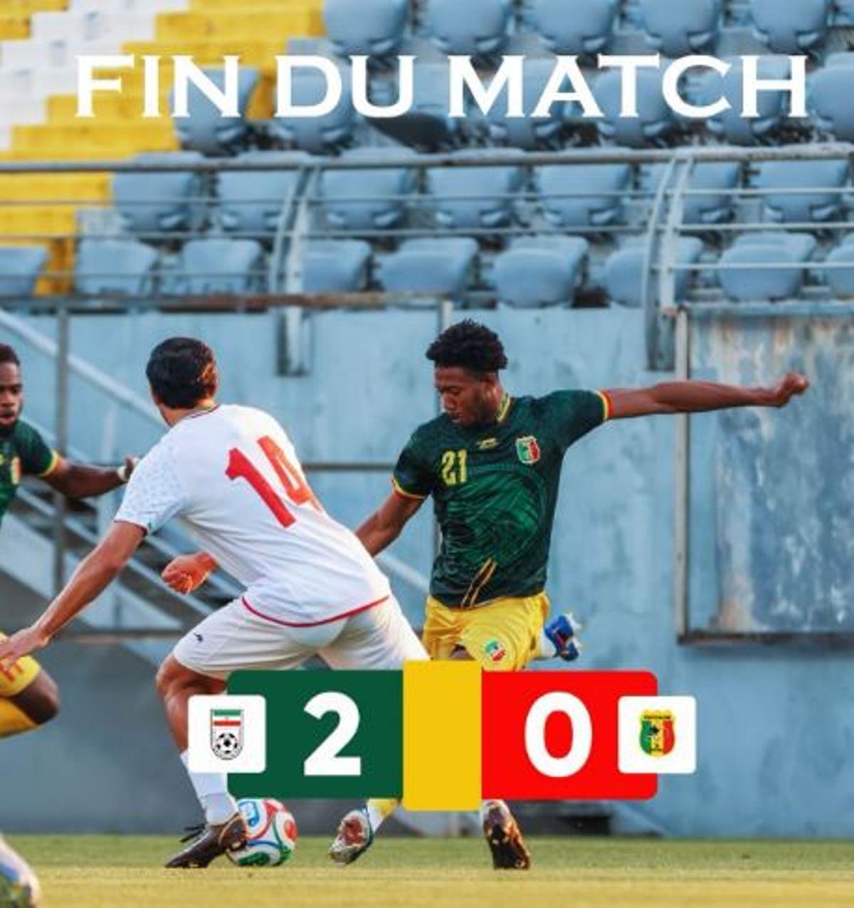 Imagen del partido con el resultado final facilitada por la Federación Maliense de Fútbol