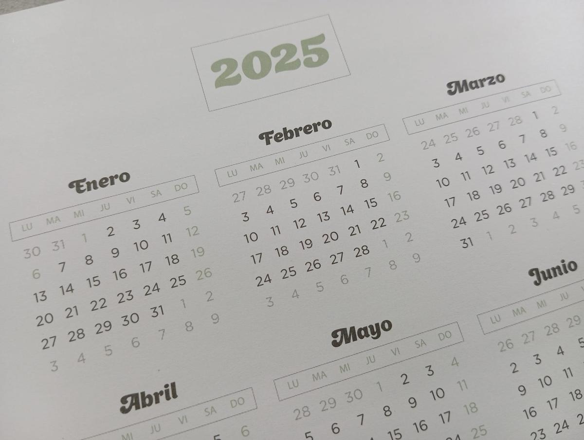 Calendario de 2025