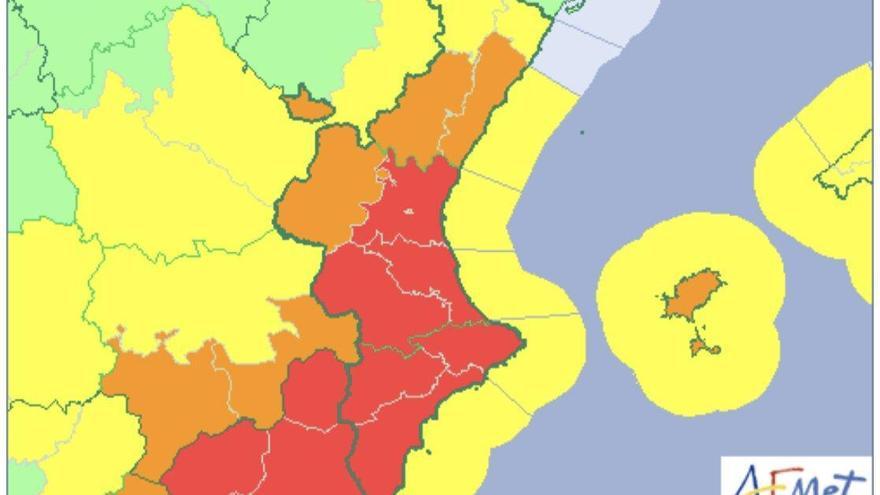 Activan la alerta naranja por lluvias y tormentas para este viernes en Castellón