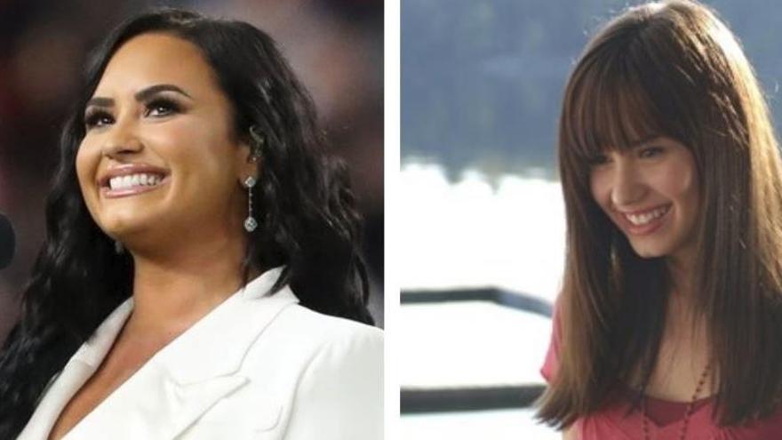 Demi Lovato en una imatge recent (esquerra) i una de quan treballava per Disney