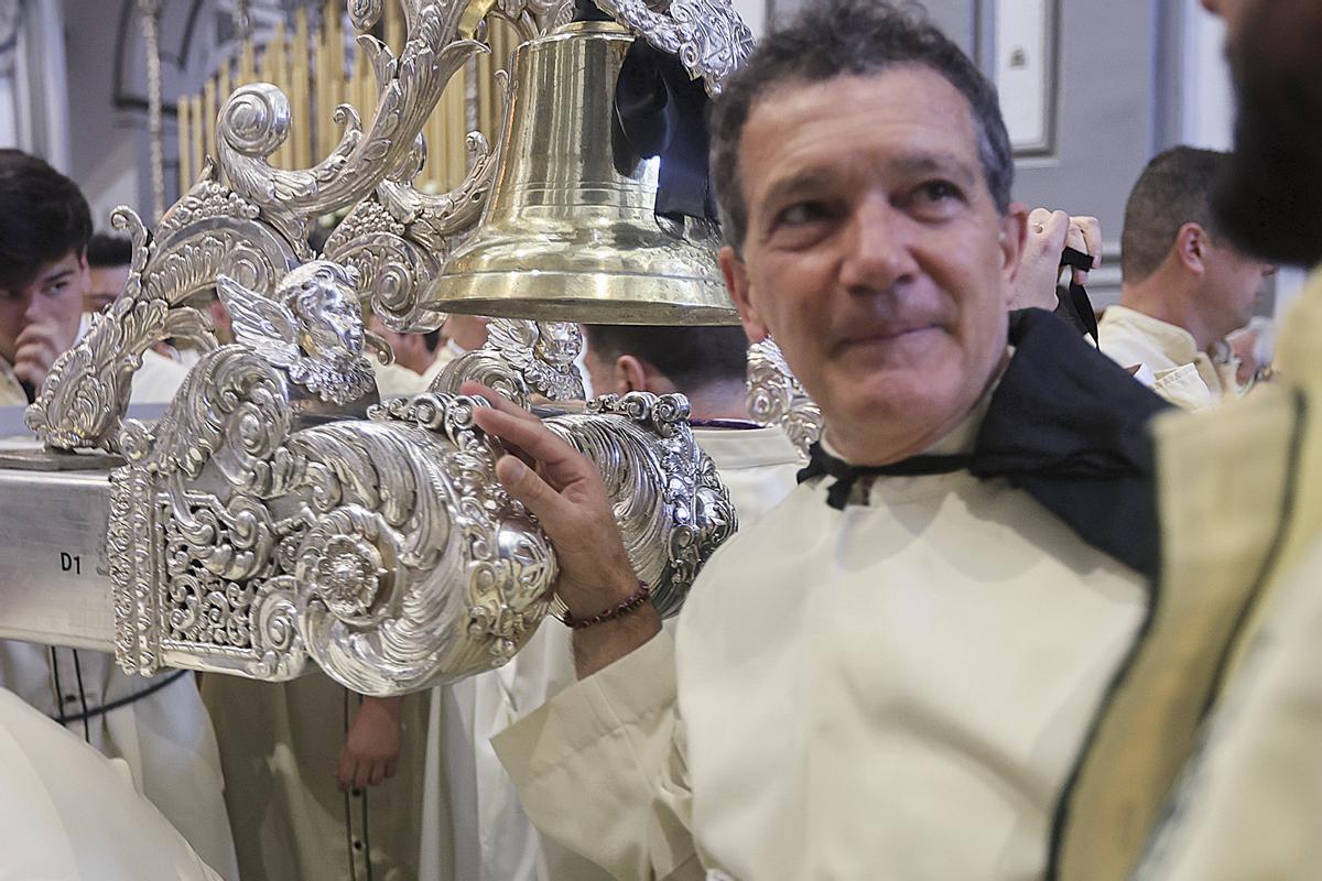 Antonio Banderas no falla ninguna Semana Santa a su hermandad de Málaga