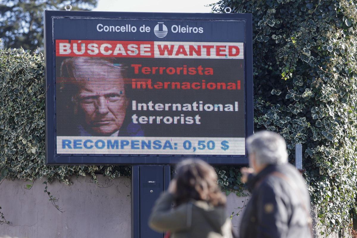 Cartel de "wanted" en Oleiros