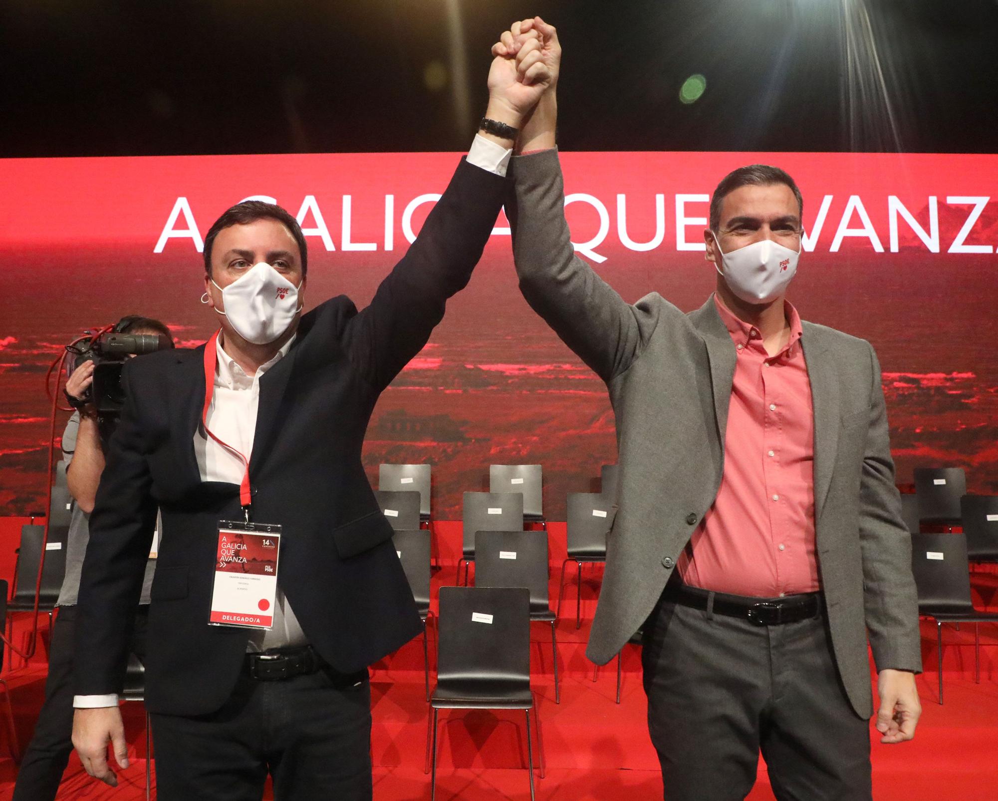 Pedro Sánchez clausura el congreso del PSdeG en Santiago