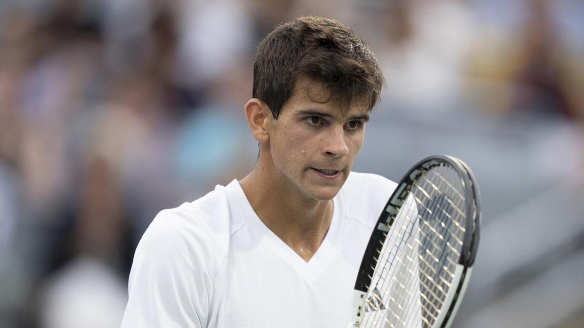 Rafael Jódar, durante su eliminación en Montreal.