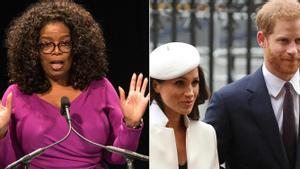 Oprah Winfrey y los duques de Sussex, este domingo en la CBS.