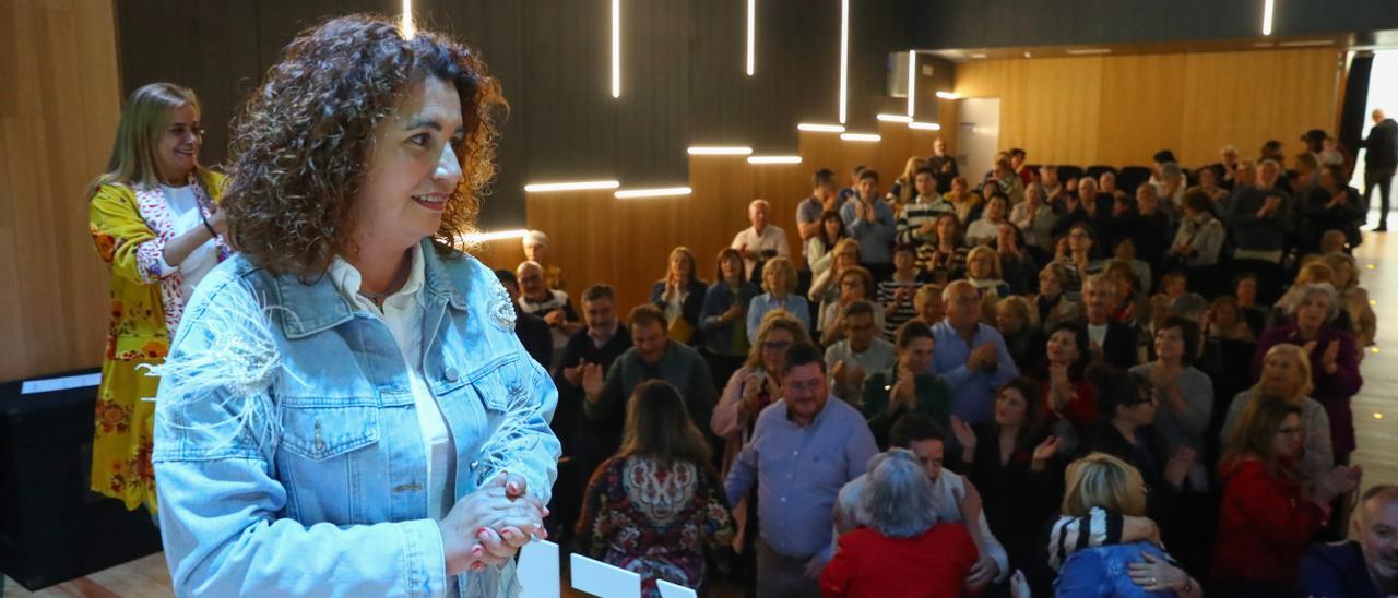 María José Vales durante un acto del PSOE en la comarca.