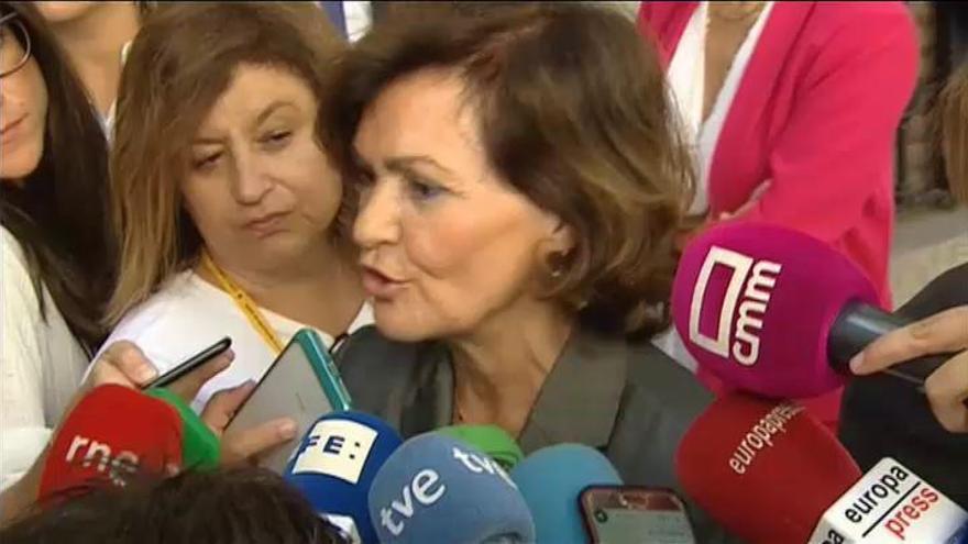 Carmen Calvo asegura que el Gobierno exhumará a Franco "muy rápido"