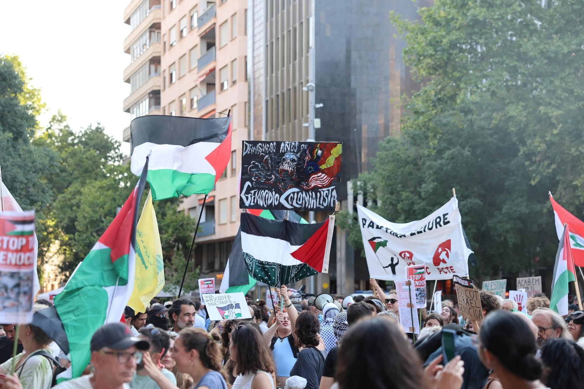 Multitudinaria manifestación por Palestina en Palma