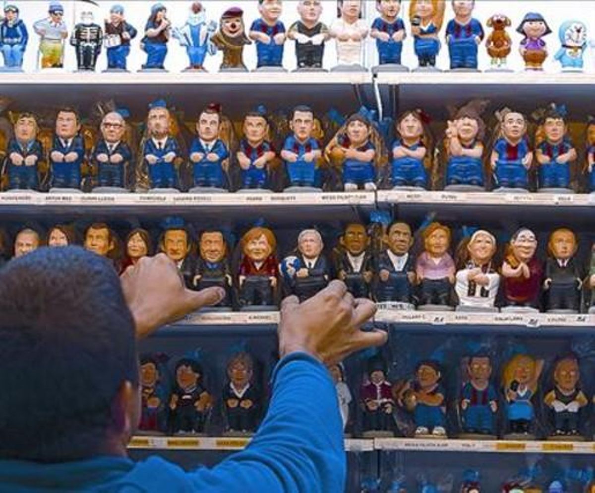 Una caseta de venda de caganers, a la fira de l’any passat. Una caseta de venda de caganers, a la fira de l’any passat.