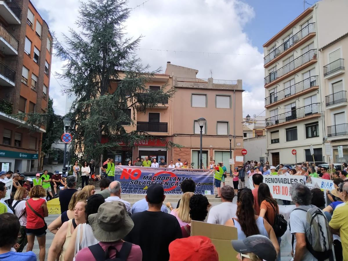 Lectura del manifiesto al finalizar la manifestación.