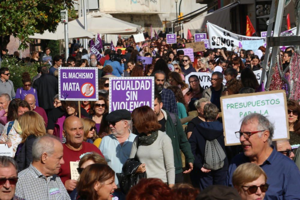 Manifestación contra la violencia de género en Málaga