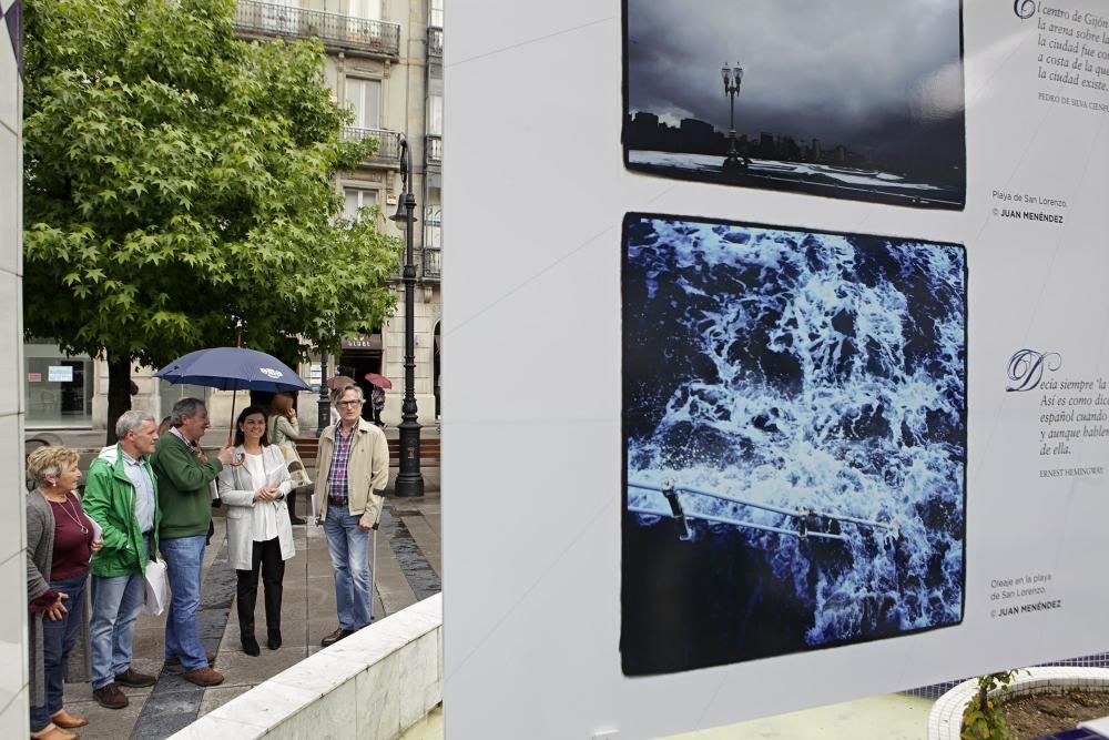 Inauguración de la exposición fotográfica de la Asociación Profesional de Fotoperiodistas Asturianos sobre medio ambiente en los "Campinos de Begoña"