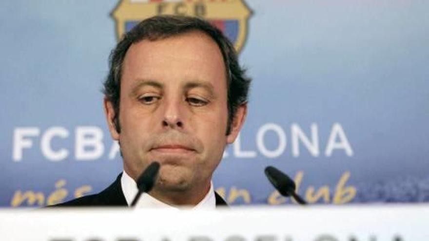 Sandro Rosell durant la seva etapa presidint el Barça.