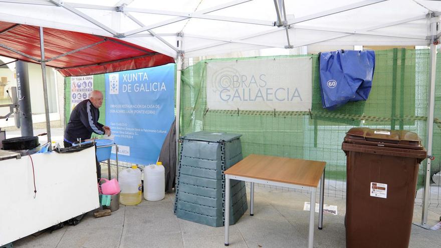 Puesto informativo en Lalín sobre los biorresiduos, en proceso de implantación.