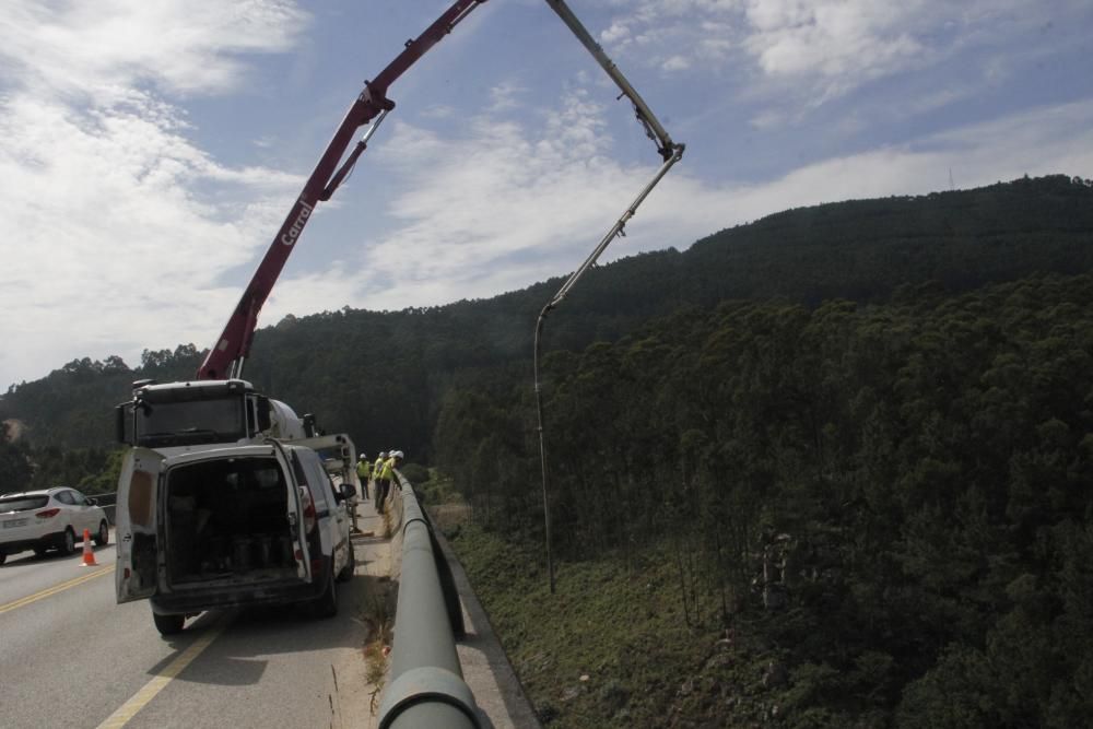 Autovía do Morrazo | Los pilares del viaducto de A Fraga escalan al cielo