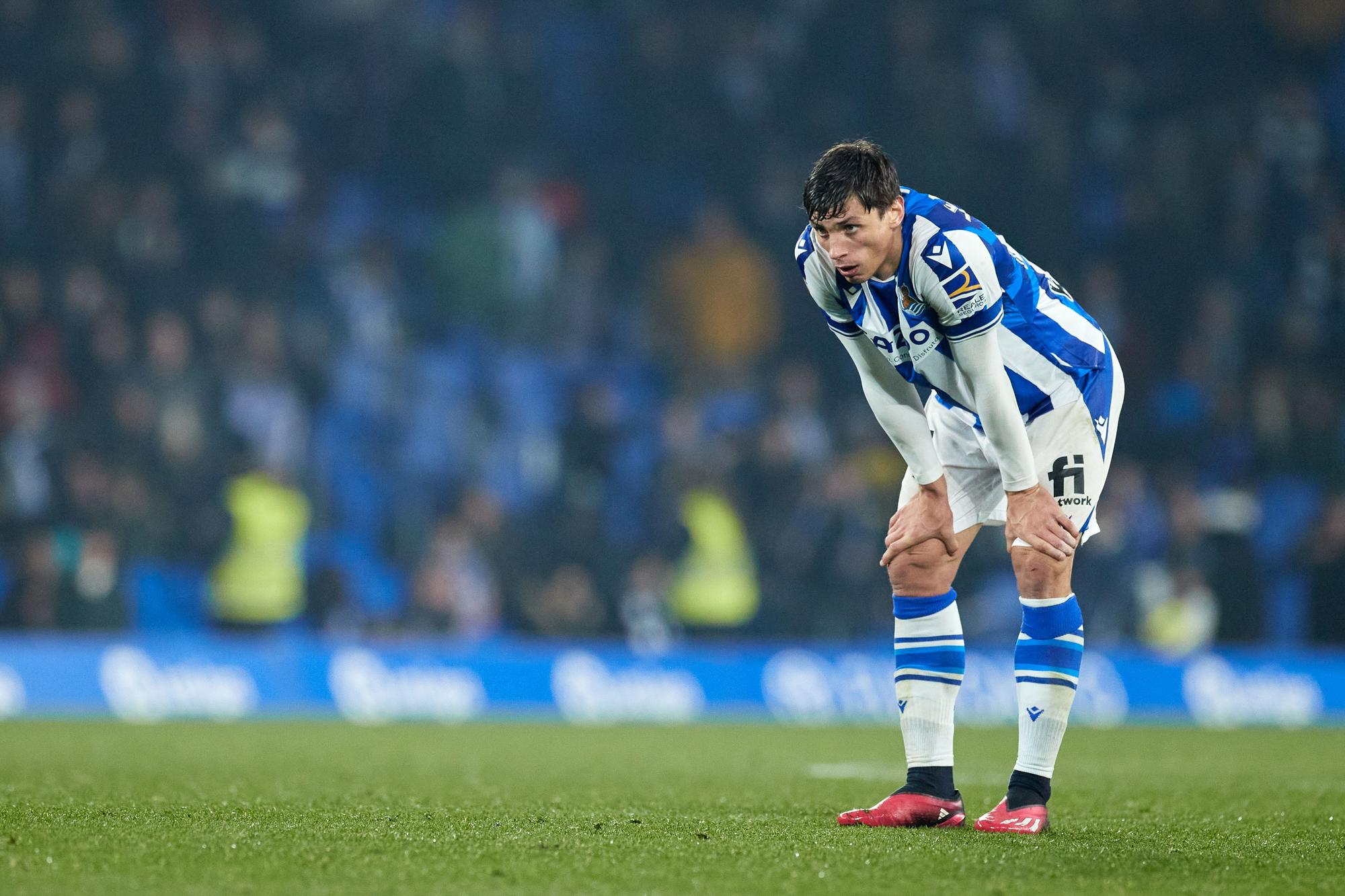 El francés Robin Le Normand, durante un partido de esta temporada con la Real Sociedad.