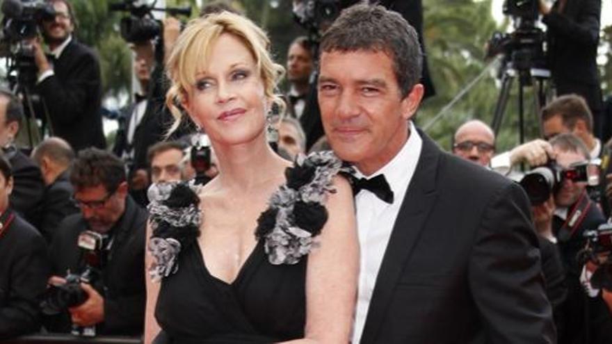 Banderas y su esposa Melanie Griffith, en Cannes.