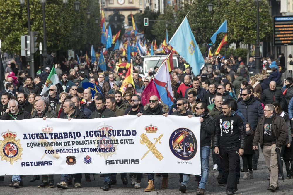 Manifestación de policías en Asturias