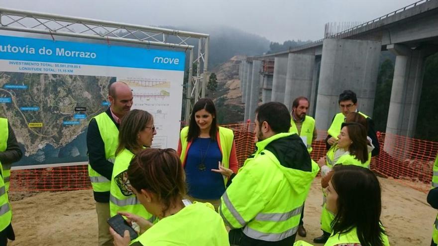 Visita de la conselleira hoy al Corredor. // G. Núñez