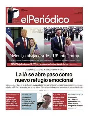 La portada de EL PERIÓDICO del 19 de abril de 2025
