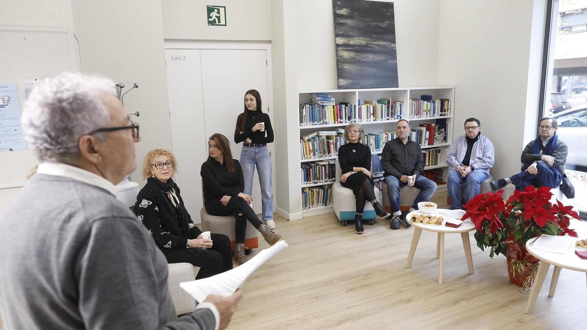 Àngel Guirado durant el balanç anual del Col·legi de la Psicologia de Girona, divendres passat.