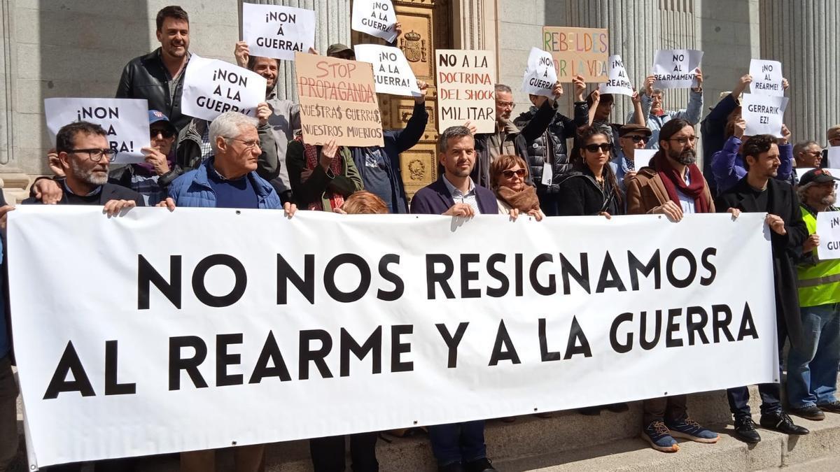 Protesta contra el rearme de Europa