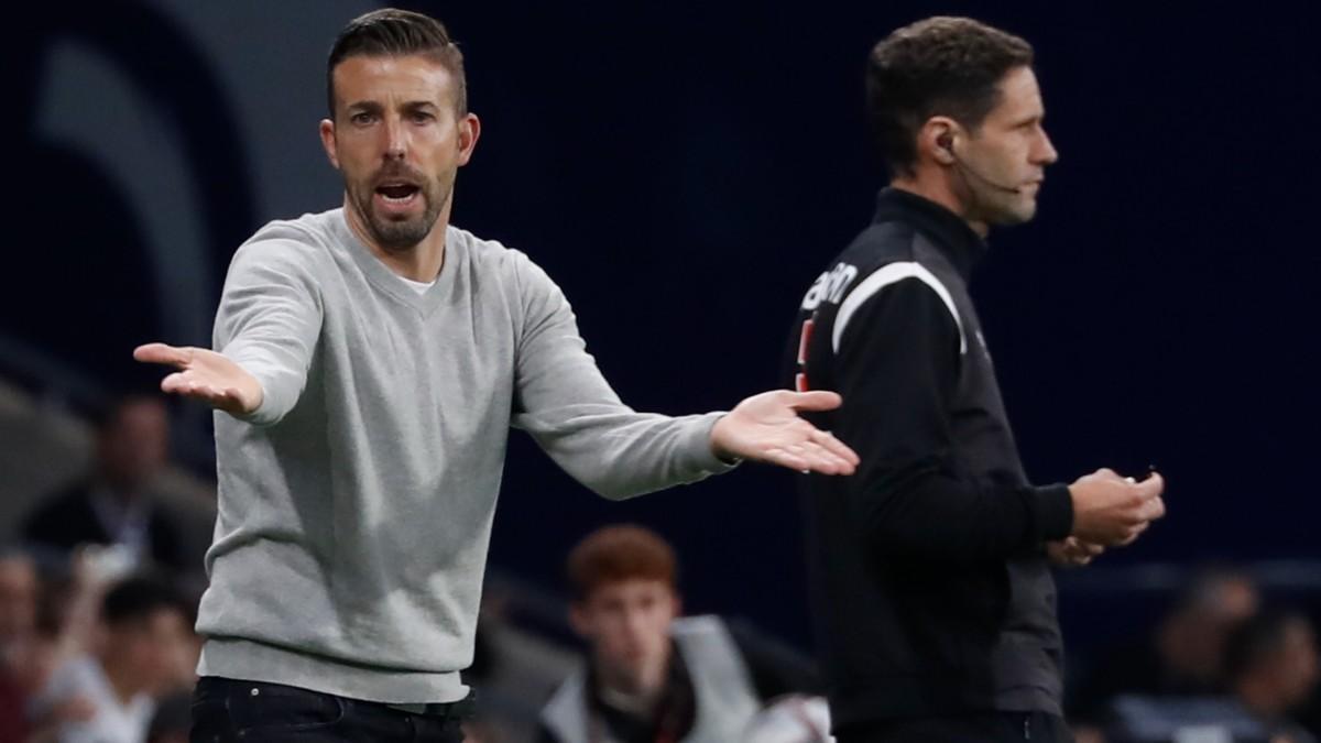 Luis García, durante el partido contra el Almería