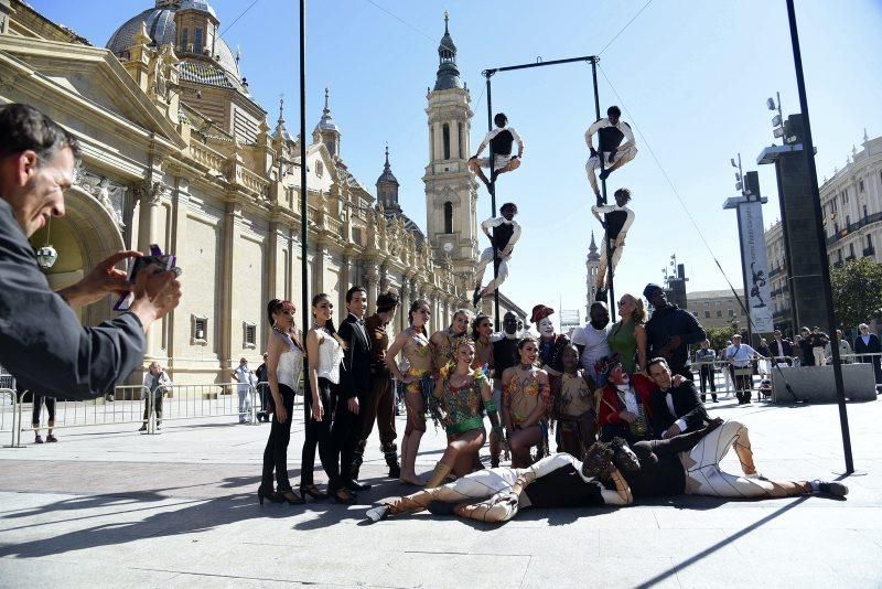 Circo italiano en la Plaza del Pilar