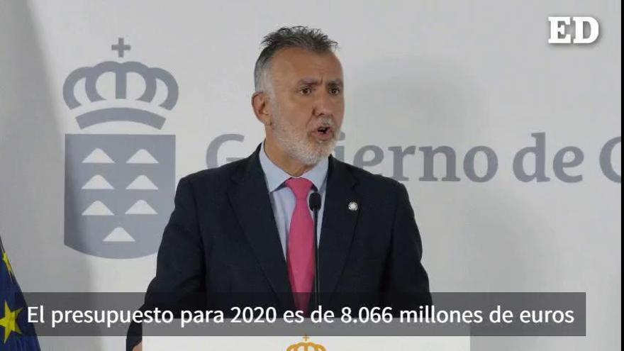 Presentación de los presupuestos de Canarias para 2020